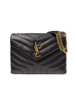 Saint Laurent Loulou Small Chain Bag In Matelassé “Y” Black For Women 9.4in/24cm YSL 494699DV7271000