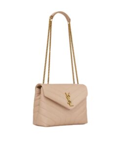 Alternative view of Saint Laurent Loulou Small Chain Bag In Matelassé “Y” Beige For Women 9.4in/24cm YSL 494699DV7272721