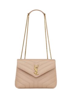 Saint Laurent Loulou Small Chain Bag In Matelassé “Y” Beige For Women 9.4in/24cm YSL 494699DV7272721