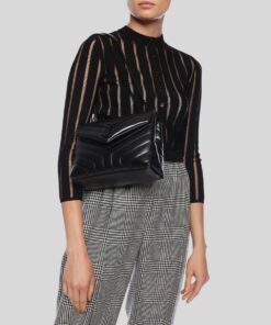 Alternative view of Saint Laurent Loulou Small Chain Bag In Matelassé “Y” Black For Women 9.4in/24cm YSL 494699DV7281000