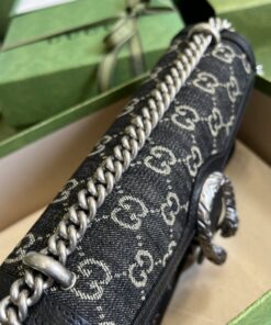 Gucci Dionysus Small GG Shoulder Bag Black And Ivory GG Denim Jacquard For Women 10in/25cm 499623 UN3BN 1274 - Image 3