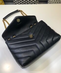 Saint Laurent Loulou Small Chain Bag In Matelassé “Y” Black For Women 9.4in/24cm YSL 494699DV7271000 - Image 8