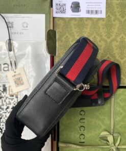 Gucci GG Messenger Bag Black/Grey GG Supreme Canvas A Material With Low Environmental Impact With Black For Men 7in/18cm GG 682357 K5RLN 1095 - Image 3