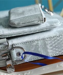 Louis Vuitton Trio Messenger Damier Salt Gray For Men, Men’s Bags, Shoulder And Crossbody Bags 9.5in/25cm LV N50068 - Image 16
