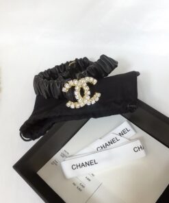 Alternative view of Chanel Double C Buckle 32mm Belt Black Gold Hardware For Women
