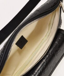 Gucci Embossed Belt Bag Black For Men 11in/28cm 645093 1W3CN 1000 - Image 3