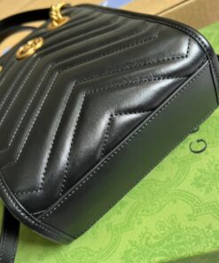 Gucci Marmont Matelasse Mini Bag Black For Women, Women’s Bags 7.5in/19cm GG 696123 DTDHT 1000 - Image 8