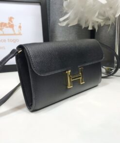 Alternative view of Hermes Constance Togo Long Wallet  8.3in 21cm Black Gold Hardware For Women