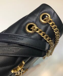 Saint Laurent Loulou Small Chain Bag In Matelassé “Y” Black For Women 9.4in/24cm YSL 494699DV7271000 - Image 4