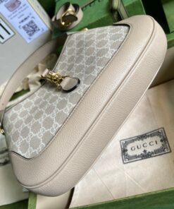 Gucci Jackie 1961 Small GG Shoulder Bag Beige For Women, 11in/28cm GG 678843 UULAG 9682 - Image 9