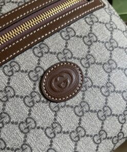 Gucci Supreme Messenger Bag Beige And Ebony GG Supreme Canvas 9.3in/23.5cm GG 681021 92THG 8563 - Image 9