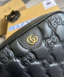 Gucci Matelasse Shoulder Bag Black For Women, Women’s Bags 8.5in/22cm GG 702234 UM8HG 1046 - Image 4