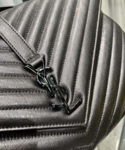 Saint Laurent College Large Chain Bag Black With Metal Toned Hardware For Women 12.6in/32cm YSL 600278BRM081000 - Image 6