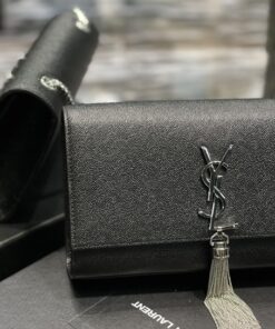 Saint Laurent Kate Medium Chain Bag Black With Tassel For Women 9.4in/24cm YSL 354119BOW0N1000 - Image 7