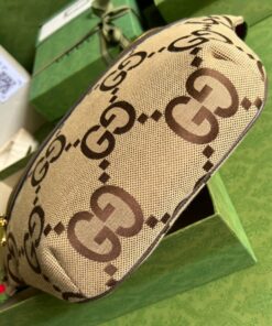 Gucci Jumbo GG Belt Bag Camel And Ebony Jumbo GG Canvas 15.3in/39cm GG 696031 UKMDG 2570 - Image 12