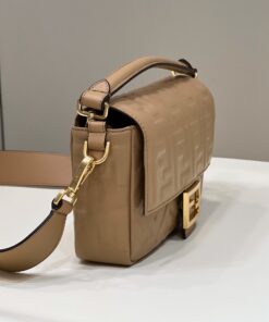 Fendi Baguette Shoulder Bag 10.6in 27cm Brown Gold Hardware For Women FF 8BR600 - Image 6