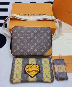Louis Vuitton Trio Messenger Monogram Stripes Brown For Men, Men’s Bags, Shoulder And Crossbody Bags 9.8in/25cm LV M45965 - Image 9