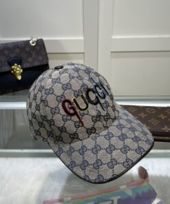 Gucci Canvas Baseball Hat Grey GG Hat