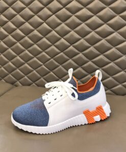 Hermes Depart Sneaker White/Blue For Men - Image 6