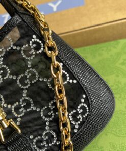Gucci Jackie 1961 Mini Shoulder Bag Black For Women, Women’s Bags 7.5in/19cm GG - Image 6