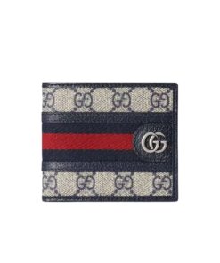 Gucci Ophidia GG Wallet Beige and Blue For Men 4.3in/11cm GG 597606 96IWN 4076