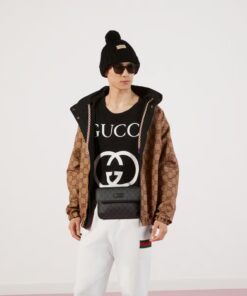 Alternative view of Gucci GG Black Belt Bag Black/Grey GG Supreme Canvas With Black For Men 9in/24cm GG ‎598113 K5RLN 1095