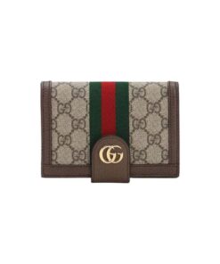 Gucci Ophidia GG Passport Case Supreme Canvas Beige For Women 5.7in/14.5cm 598914 96IWG 8745