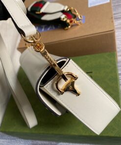 Gucci Horsebit 1955 Mini Bag White For Women, Women’s Bags 8in/20.5cm GG 658574 18YSG 9068 - Image 7