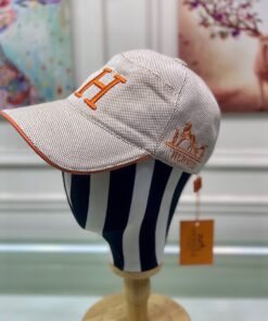 Alternative view of Hermes Davis H Primavera Cap Beige Hermes Cap
