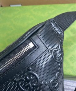 Gucci GG Embossed Belt Bag Black GG Embossed 9.1in/23cm GG 658582 1W3CN 1000 - Image 6