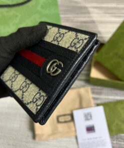 Gucci Ophidia GG Wallet Beige and Blue For Men 4.3in/11cm GG 597606 96IWN 4076 - Image 8