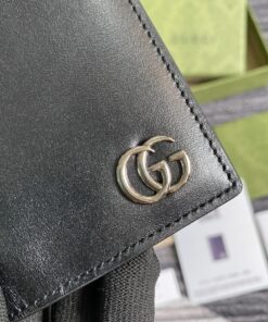 Gucci GG Marmont Card Case Black with Silver Hardware 4.5in/11cm GG 428737 0YK0N 1000 - Image 8