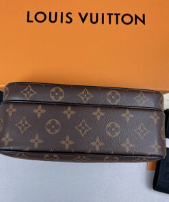 Louis Vuitton S-Lock Messenger Monogram Macassar For Men, Shoulder and Crossbody Bags 8.7in/22cm LV M45806 - Image 15