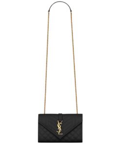 Saint Laurent Small Bag Black In Mix Matelasse For Women 8.2in/21cm YSL 600195BOW911000