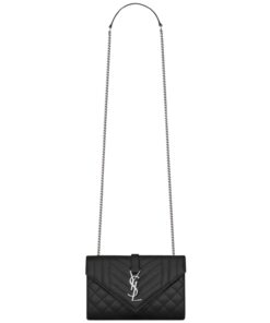 Saint Laurent Small Bag Black In Mix Matelasse For Women 8.2in/21cm YSL 600195BOW921000