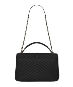 Alternative view of Saint Laurent College Large Chain Bag Black With Silver TonedHardware For Women 12.6in/32cm YSL 600278BRM041000