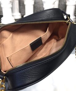 Gucci GG Marmont Small Matelassé Shoulder Bag Black Matelassé Chevron For Women 9.5in/24cm GG 447632 DTD1T 1000 - Image 6