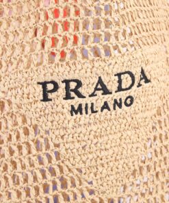 Prada Raffia Tote Bag Beige For Women 1BG424_2A2T_F0018_V_OOO – 20 Inches / 51 Cm - Image 4