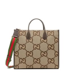 Gucci Tote Bag With Jumbo Camel And Ebony Jumbo GG Canvas For Women 14.6in/37cm 678839 UKMDG 2570