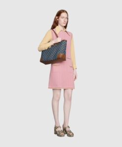 Alternative view of Gucci Ophidia GG Medium Tote Dark Blue And Ivory Eco Washed Organic GG Jacquard Denim  For Women 15in/38cm GG ‎631685 2KQGG 8375