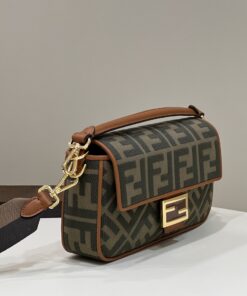 Fendi Baguette Khaki For Women, Women’s Handbags, Shoulder And Crossbody Bags, 10.6in/27cm FF 8BR600 - Image 6