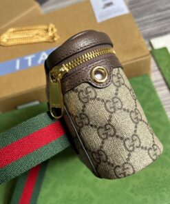 Gucci Ophidia Belt Bag With Web Beige/Ebony Soft GG Supreme Canvas 7.1in/18cm GG 699765 96IWG 8745 - Image 7