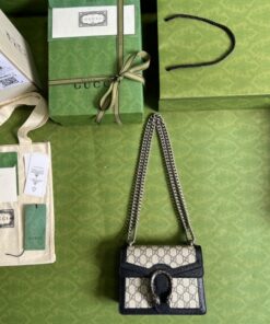 Gucci Dionysus Mini Bag Beige And Blue GG Supreme Canvas For Women 7.5in/20cm - Image 3