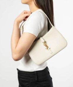 Alternative view of Saint Laurent LE 5 À 7 Hobo Bag White Material For Women 9in/23cm YSL 6572282R20W9207