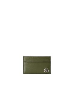 GG Marmont Card Case Green For Men 4.2in/11cm 657588 DJ20F 3352