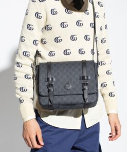 Alternative view of Gucci Messenger Bag Black For Men 11in/28cm GG ‎658542 KGDHN 1000