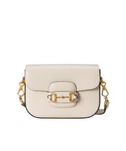 Gucci Horsebit 1955 Mini Bag White For Women, Women’s Bags 8in/20.5cm GG 658574 18YSG 9068