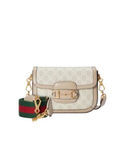 Gucci Horsebit 1955 GG Mini Bag Beige For Women 8.1in/21cm GG 658574 UULAG 9682 - Image 5
