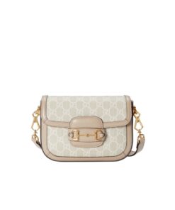 Gucci Horsebit 1955 GG Mini Bag Beige For Women 8.1in/21cm GG 658574 UULAG 9682