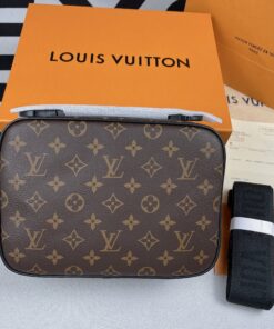 Louis Vuitton S-Lock Messenger Monogram Macassar For Men, Shoulder and Crossbody Bags 8.7in/22cm LV M45806 - Image 11
